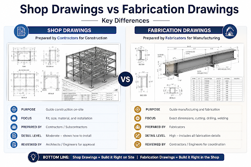 Shop Drawings vs Fabrication Drawings